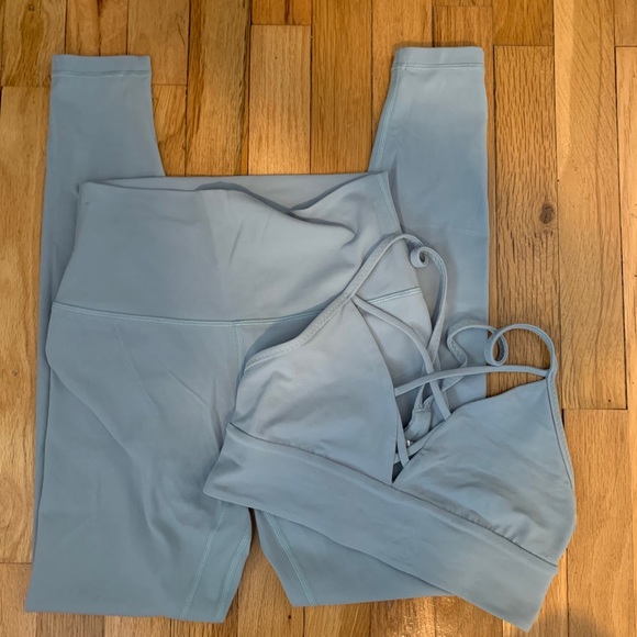 lululemon athletica Pants - Lululemon Blue Cast Align Leggings and Bra